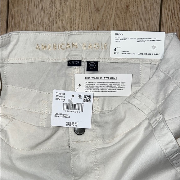 NWT - American Eagle Outfitters Light Beige Cargo Pants - Picture 2 of 13